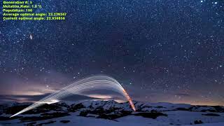 Genetic Algorithm: Projectile Motion with Air resistance