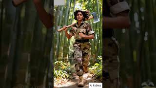 Lady Soldier Helped Girl And Makes Water Slide Tube For Her