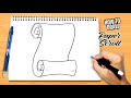 How to draw paper scroll