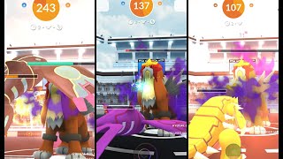 Shadow Entei Duo Raid in Pokémon GO - Easy with 2 Trainers - Water and Ground Counters #shadowraid