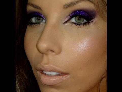 Maquiagem com Sombra Roxa e Glitter, com Luciane Ferraes