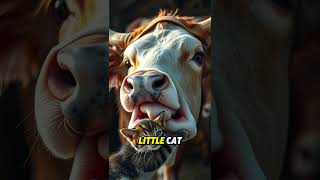 Motherly Heart #cowtales #cow #animalstories #rescue#respect #cat #meow  #danger #shorts