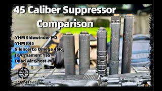 45 Caliber Pistol Suppressor Comparison