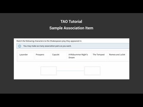 How to Create an Associate Item Using TAO