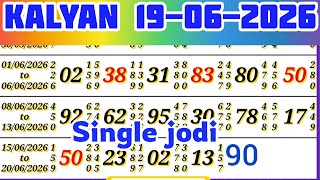 Kalyan Trick Today 19-06-2026 | Kalyan Open &amp; Panel Line