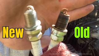 Out with the old in with the new. Changing Spark Plugs in Off Road Tracker