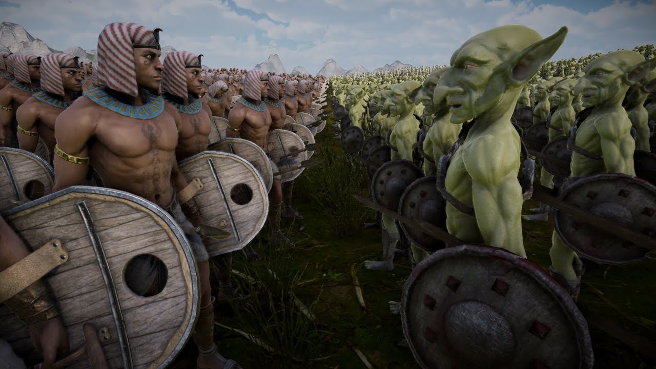 10.000 EGYPT SPEARMAN vs 20.000 GOBLINS - ULTIMATE EPIC BATTLE SIMULATOR 2 - UEBS 2