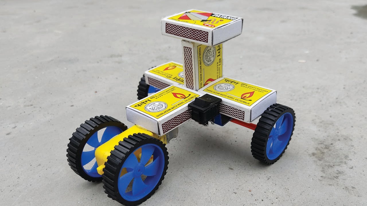 माचिस की कार How to make matchbox car at home Diy car YouTube