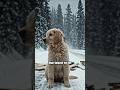 The Brave Escape: Surviving the Deep Frost! ❄️🐕 #Shorts
