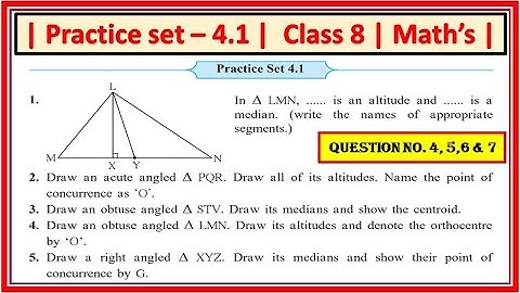 Practice set 4.1 class 8th Math