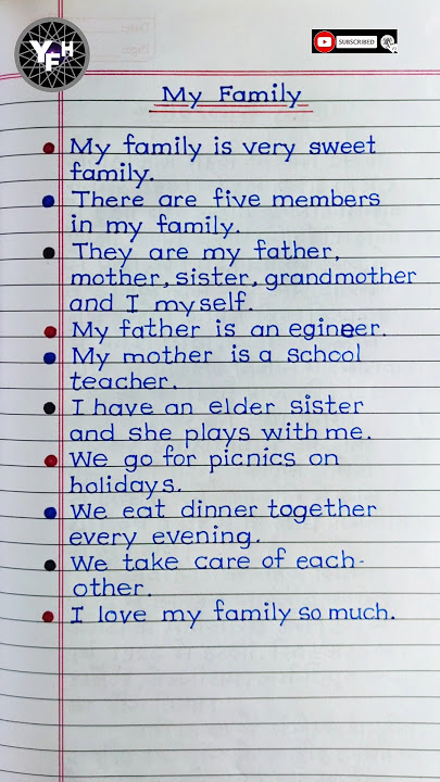 My family essay | 10 lines on my family | 10 lines essay on my family | #myfamilyessay