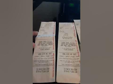 my pizza hut receipts - YouTube