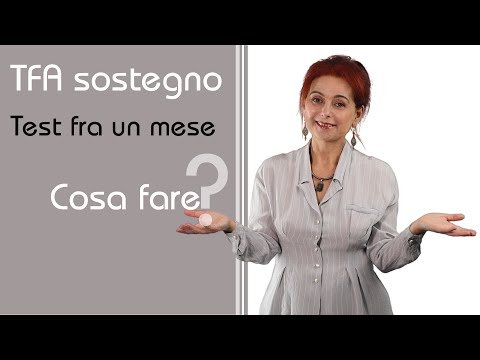 TFA sostegno. Test fra un mese. Cosa fare?