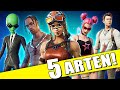 5 arten von fortnite spielern  chapter 5