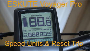 ESKUTE Voyager Pro - Reset Trip Computer and set Units