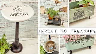 Thrift to Treasure - Unique Risers Created with Upcycled Thrift Store Finds - Shabby Chic - DIY