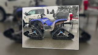 Yamaha Grizzly snow tracks. First ride of the year.