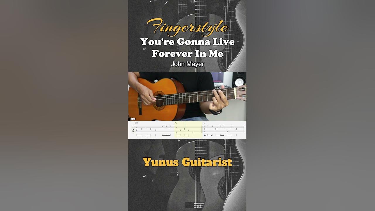 You're Gonna Live Forever in Me - John Mayer - Fingerstyle Guitar Tutorial + TAB &  #fingerstyle