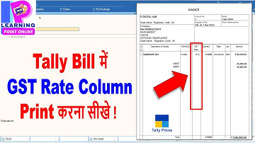 How to print gst rate in tally invoice | show gst rate in tally prime