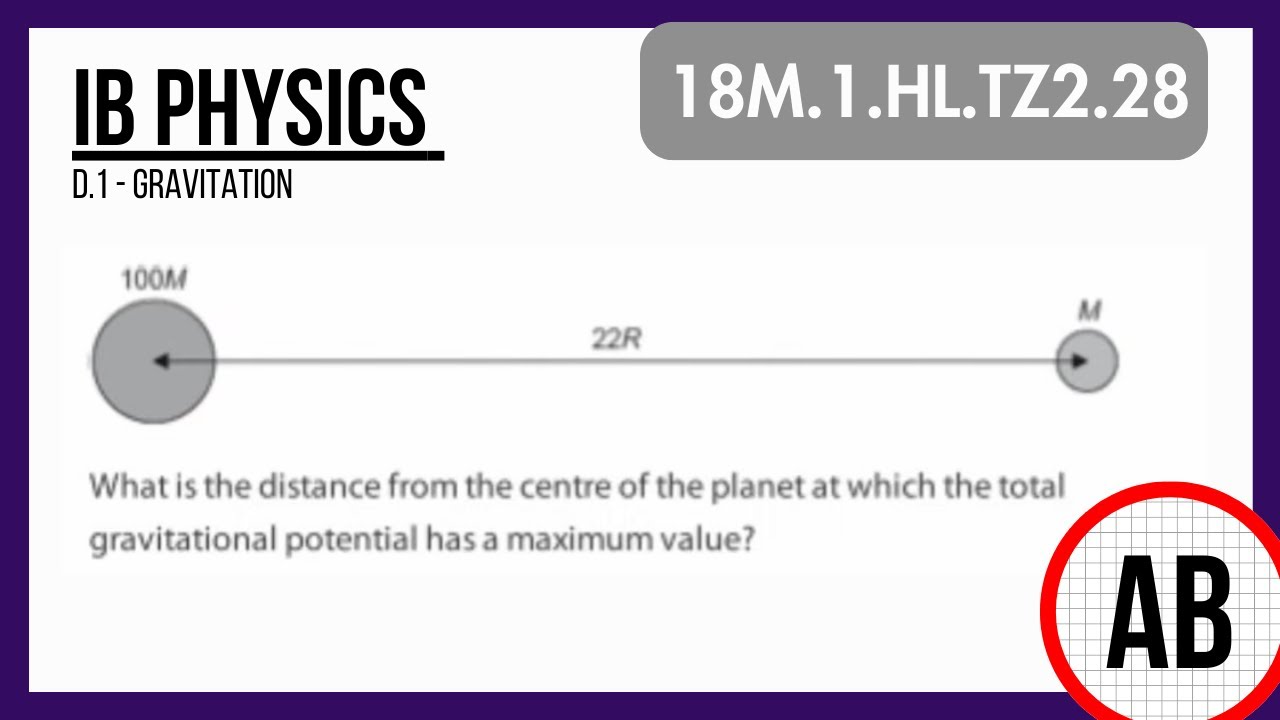 IB Physics HL | D.1 - Gravitation | 18M.1.HL.TZ2.28 (Previous Syllabus ...