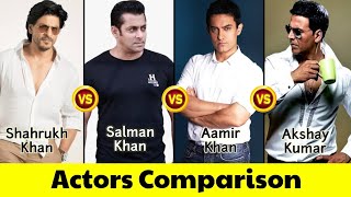 shahrukh khan vs salaman Khan vs Aamir Khan vs akshay kumar | Actors Comparison | Mobile Craft