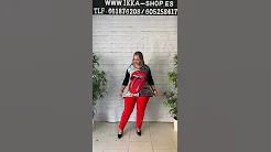 Camiseta Blanca y Negra Rolling Stones y Pantalón Rojo thumbnail