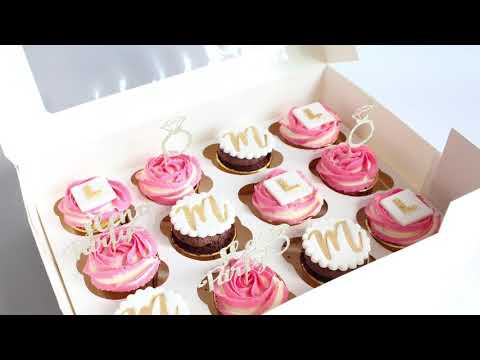 How to make bridal shower / hen night cupcakes with fondant toppers tutorial