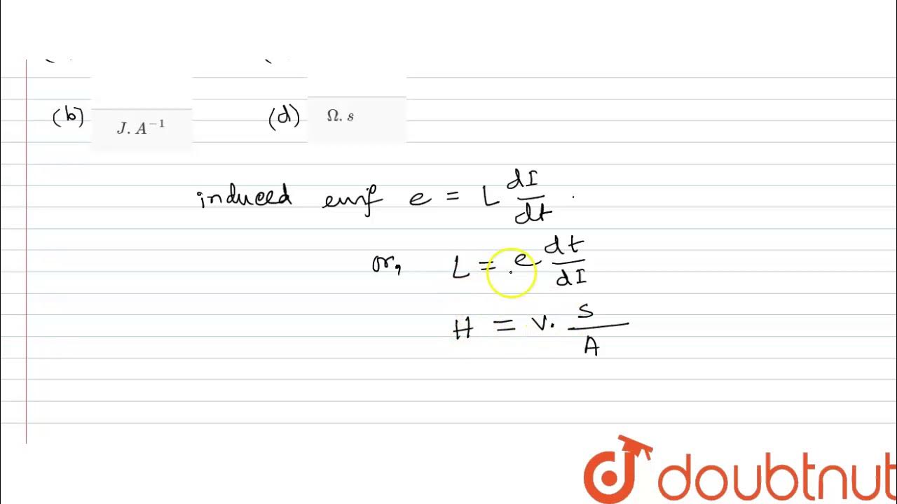 SI unit henry (H) of inductance can be written as YouTube