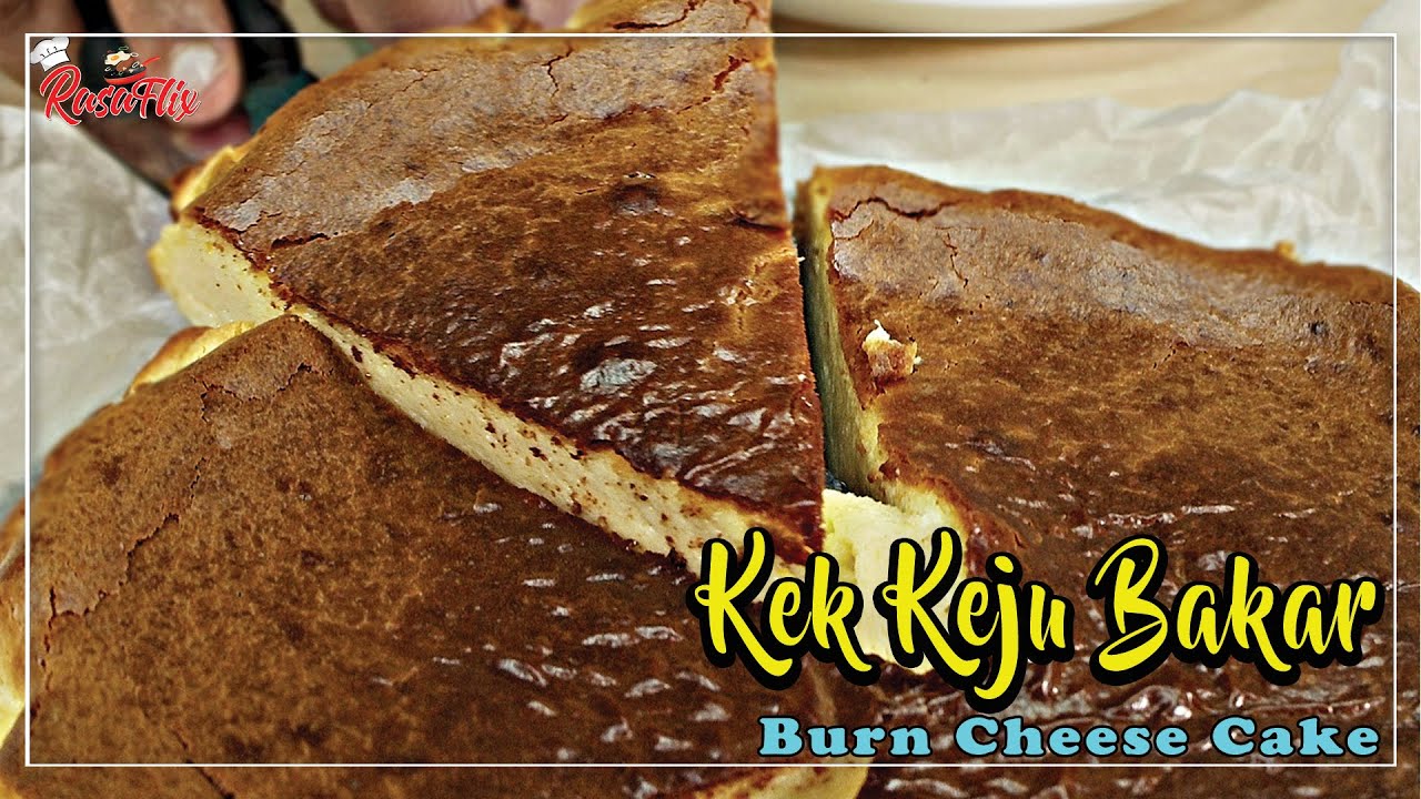 Resepi Kek Keju Bakar  Burn Cheese Cake Recipe [INDO Sub 