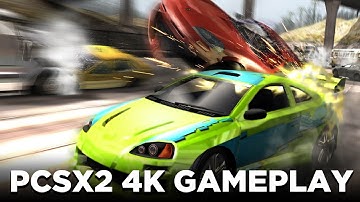 Burnout 2 Point of Impact 4K UHD GAMEPLAY PCSX2 PS2 EMULATOR