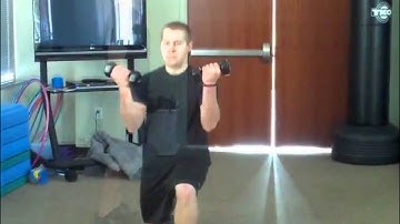 Alternating Lunges with Biceps Curl