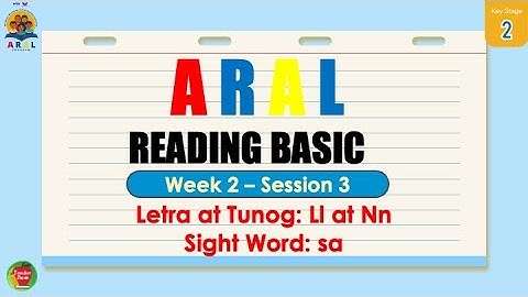 ARAL Reading Basic Week 2 Session 3 for Key Stage 2 (Grades 4 - 6)