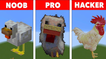 NOOB VS PRO VS HACKER Minecraft Pixel art✨Chicken