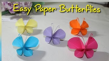 Easy Paper Butterflies Making/Cute Paper butterfly making in 2mins/Paper craft.