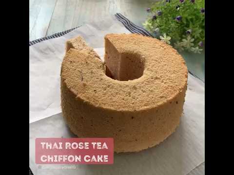 Thai Rose Milk Tea Chiffon Cake