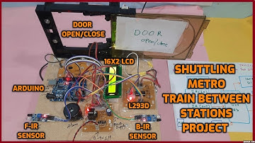 Shuttling Metro Train Between Stations Project using Arduino with IR Sensor