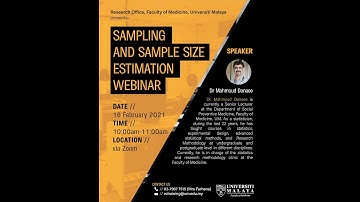 Sample Size Estimation Webinar @ 16 Feb 2021