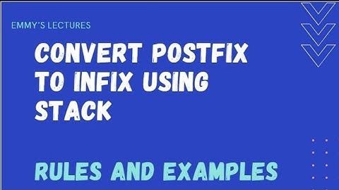 Postfix to infix conversion | convert postfix to infix using stack | Data Structures