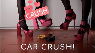 Double Heels Vs Toy Car - Crushing With My Friend