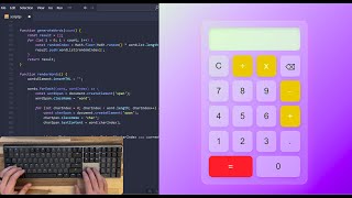ASMR Programming JavaScript Calculator Widget (No Commentary)