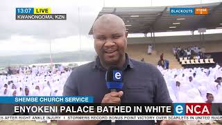 Shembe Church Service | Enyokeni Palace bathed in white