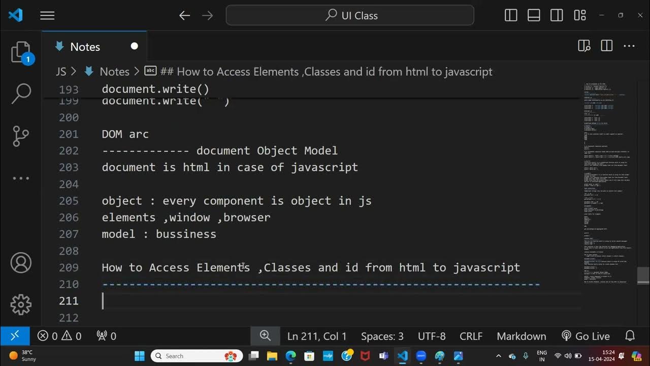 Javascript | Access | Elements | class | id - YouTube