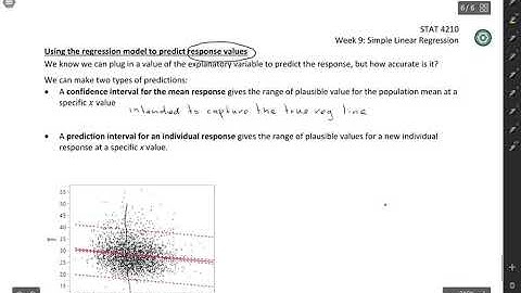 STAT 4210: Confidence intervals and prediction intervals for the response