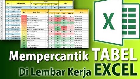 Cara Mempercantik Tabel pada Lembar Kerja Excel