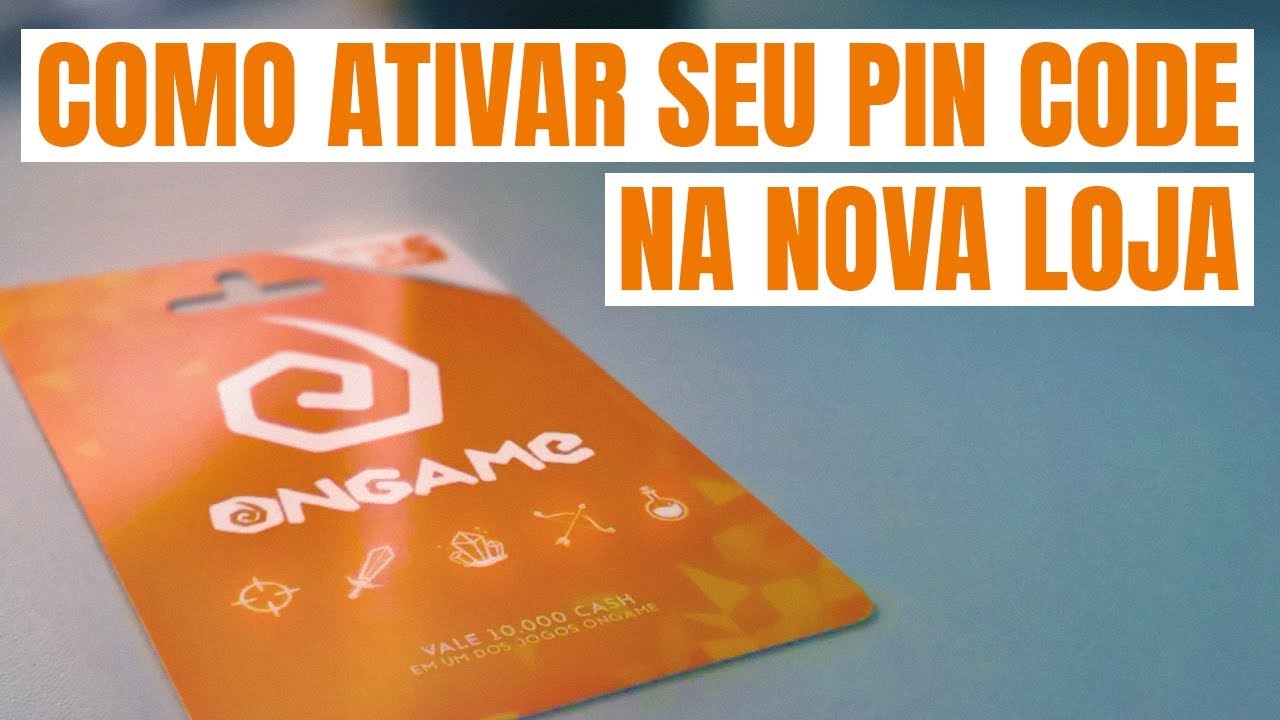 Ongame Tutorial - Como ativar seu PIN Code na nova loja 