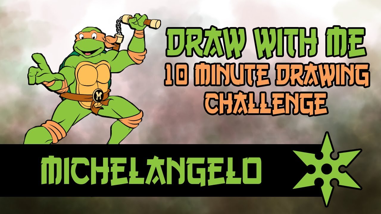 Draw with me! #michaelangelo - 10 Minute Drawing Challenge #