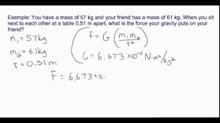 5.11 Universal Law of Gravity Calculations
