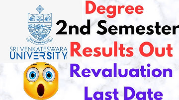 #svu degree 2nd semester results out-2024 ||Result Link Is In Description|| #srivenkateshwara#sem2