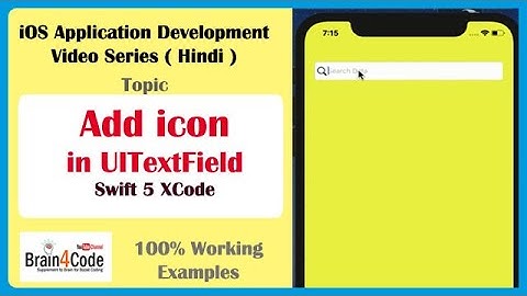 How to Add icon in UITextField Like Search Bar in Swift 5 XCode | Hindi | Left Side icon TextField