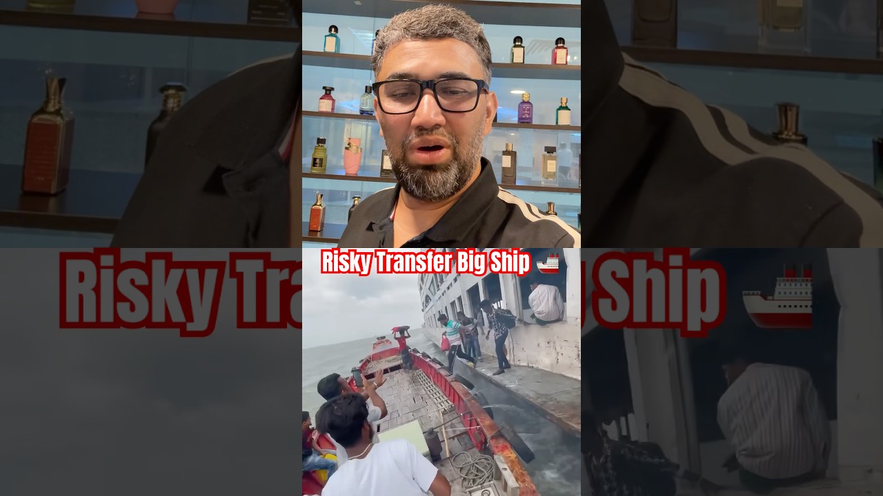 Risky Transfer from Big Ship 🚢 in middle of the sea 🌊 
